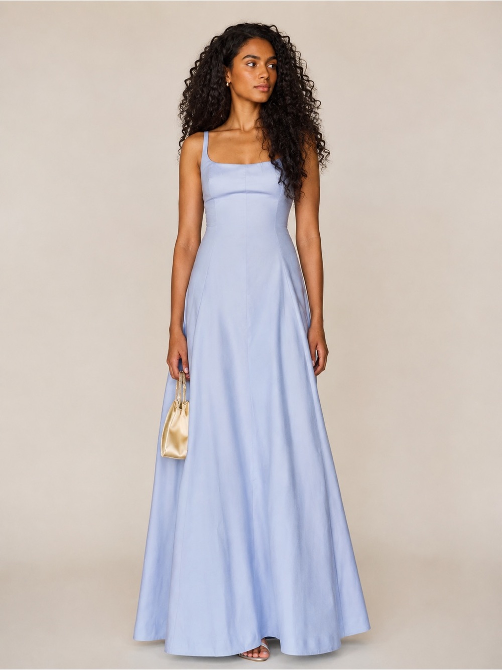 NWT Reformation Royann Maxi Dress Ice Water Blue Size 8
